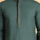 Sequins & Embroidered Viscose Kurta Set For Men ( JOKP P 5113Sea-Green )