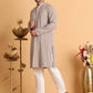 Embroidered & Sequins Straight Kurta Set For Men ( JOKP P 5116Beige )