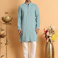 Embroidered & Sequins Straight Kurta Set For Men ( JOKP P 5116Blue )