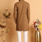Embroidered & Sequins Straight Kurta Set For Men ( JOKP P 5116Brown )