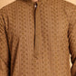Embroidered & Sequins Straight Kurta Set For Men ( JOKP P 5116Brown )