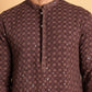 Embroidered & Sequins Straight Kurta Set For Men ( JOKP P 5117Coffee ) [FF] [O-19]