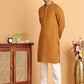 Embroidered & Sequins Straight Kurta Set For Men ( JOKP P 5117Mustard ) [FF] [O-19]