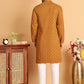 Embroidered & Sequins Straight Kurta Set For Men ( JOKP P 5117Mustard ) [FF] [O-19]
