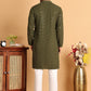 Embroidered & Sequins Straight Kurta Set For Men ( JOKP P 5117Olive ) [FF] [O-19]