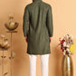 Embroidered Straight Kurta Set For Men ( JOKP P 5118Mehndi )