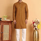 Embroidered Straight Kurta Set For Men ( JOKP P 5118Mustard )