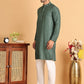 Embroidered Straight Kurta Set For Men ( JOKP P 5118Sea-Green )