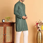 Embroidered Straight Kurta Set For Men ( JOKP P 5118Sea-Green )