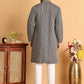Embroidered Silk Blend Kurta Set For Men ( JOKP P 5119Grey )