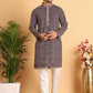 Embroidered Viscose Kurta Set For Men ( JOKP P 5120Peach )