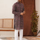 Embroidered Viscose Kurta Set For Men ( JOKP P 5122Peach )