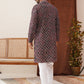 Embroidered Viscose Kurta Set For Men ( JOKP P 5122Peach )