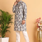 Chikankari Embroidered & Printed Kurta Set ( JOKP P 5123Grey )