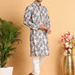 Chikankari Embroidered & Printed Kurta Set ( JOKP P 5123Grey )