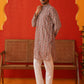 Embroidered & Printed Kurta Set For Men ( JJOKP P 5124Brown )