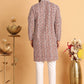 Embroidered & Printed Kurta Set For Men ( JOKP P 5124Brown )