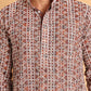 Embroidered & Printed Kurta Set For Men ( JOKP P 5124Brown )