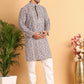 Embroidered & Printed Kurta Set For Men ( JOKP P 5124Coffee )