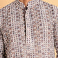 Embroidered & Printed Kurta Set For Men ( JOKP P 5124Coffee )