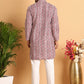 Embroidered & Printed Kurta Set For Men ( JOKP P 5124Maroon )