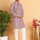 Embroidered & Printed Kurta Set For Men ( JOKP P 5124Maroon )