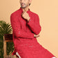Embroidered Sequined Viscose Straight Kurta Pyjama ( JOKP P 5125Maroon )