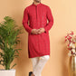 Embroidered Sequined Viscose Straight Kurta Pyjama ( JOKP P 5125Maroon )