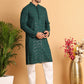Embroidered Sequined Viscose Straight Kurta Pyjama ( JOKP P 5125Olive ) [FF] [A-9-10]