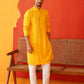 Embroidered Sequined Viscose Straight Kurta Pyjama ( JOKP P 5125Yellow ) [FF] [A-9-10]
