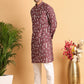 Embroidered Silk Blend Straight Kurta Pyjama ( JOKP P 5126Brown )