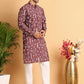 Embroidered Silk Blend Straight Kurta Pyjama ( JOKP P 5126Brown )