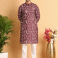 Embroidered Silk Blend Straight Kurta Pyjama ( JOKP P 5126Brown )