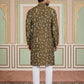 Embroidered Silk Blend Straight Kurta Pyjama ( JOKP P 5126Mehndi ) [FF] [F8]