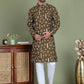 Embroidered Silk Blend Straight Kurta Pyjama ( JOKP 5126Mehndi )