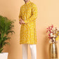 Embroidered Silk Blend Straight Kurta Pyjama ( JOKP P 5126Mustard )