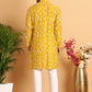 Embroidered Silk Blend Straight Kurta Pyjama ( JOKP P 5126Mustard )