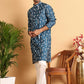 Embroidered Silk Blend Straight Kurta Pyjama ( JOKP P 5126Peacock )