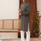 Embroidered Kurta Pyjama Set For Men ( JOKP P 5127Black )