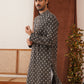 Embroidered Kurta Pyjama Set For Men ( JOKP P 5127Black )