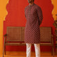 Embroidered Kurta Pyjama Set For Men ( JOKP P 5127Maroon )