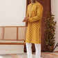 Embroidered Kurta Pyjama Set For Men ( JOKP P 5127Mustard )