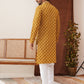 Embroidered Kurta Pyjama Set For Men ( JOKP P 5127Mustard )