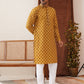Embroidered Kurta Pyjama Set For Men ( JOKP P 5127Mustard )