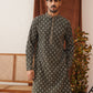 Embroidered Kurta Pyjama Set For Men ( JOKP P 5127Olive )