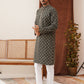 Embroidered Kurta Pyjama Set For Men ( JOKP P 5127Olive )