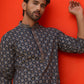 Embroidered Kurta Pyjama Set For Men ( JOKP P 5127 Peacock )