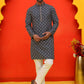 Embroidered Kurta Pyjama Set For Men ( JOKP P 5127 Peacock )