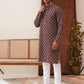 Embroidered Kurta Pyjama Set For Men ( JOKP P 5127Purple )