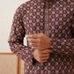 Embroidered Kurta Pyjama Set For Men ( JOKP P 5127Purple )